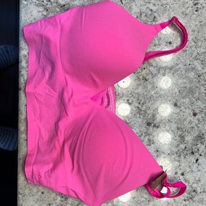 Victoria Secret Pink wireless push-up bra in hot pink-brand new with tags